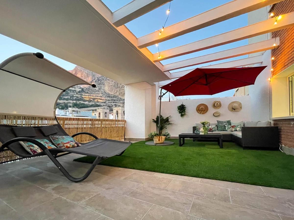 Apartamento La Terraza. Vistas Al Castillo A 1 Min. De La Playa Alicante